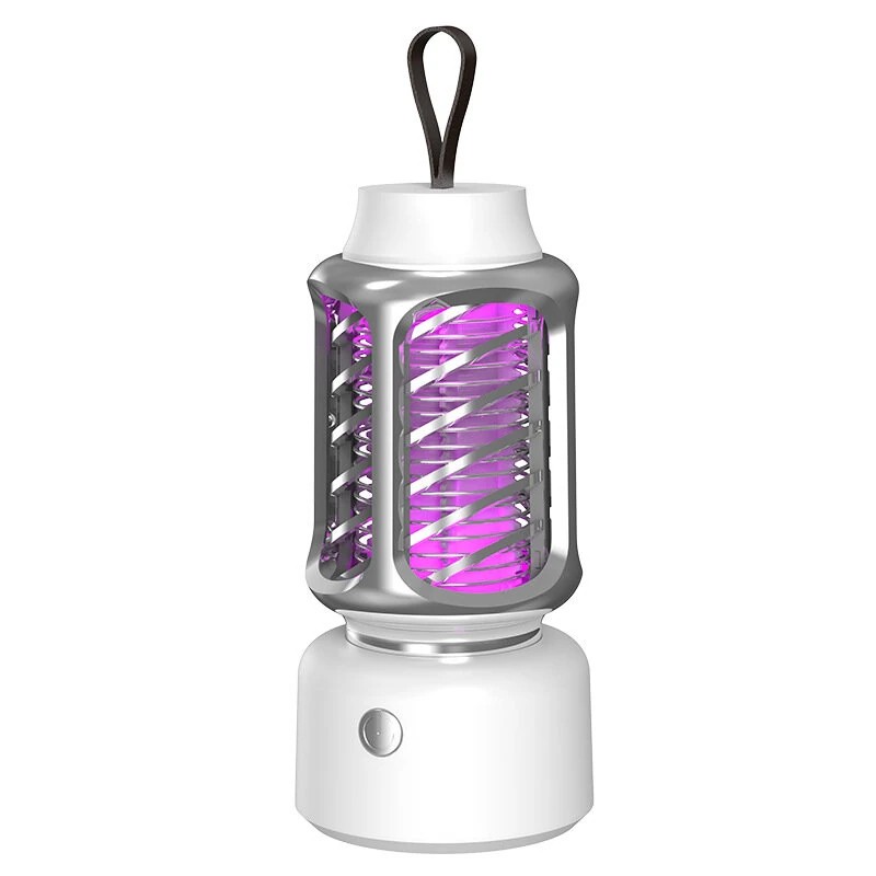 Kannettava 360° ladattava sähköiskulla toimiva hyttyslamppu C-tyypin latauksella ja yövalolla