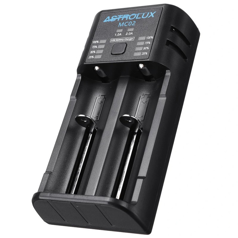 ASTROLUX MC02 kahden toiminnon usb-lataava miniakkulaturi ja varavirtapankki yhteensopiva 18650 21700 26650