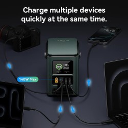 KUULAA 60000mAh 230W varavirtalähde säädettävä led-valo monipuoliset portit nopea lataus