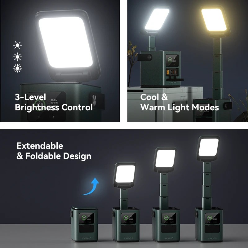 KUULAA 60000mAh 230W varavirtalähde säädettävä led-valo monipuoliset portit nopea lataus