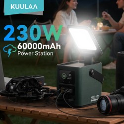 KUULAA 60000mAh 230W varavirtalähde säädettävä led-valo monipuoliset portit nopea lataus