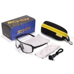 SCVCN valokromaattiset kevyet pyöräilylasit UV400-suoja TR-90-kehys unisex