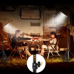 Säädettävä taittuva 84 led-työvalo 1,8 m jalustalla IP67 kannettava