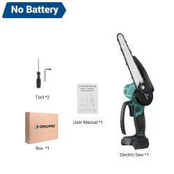 Drillpro akkukäyttöinen ketjusaha 3000 watin 18 voltin 8-tuumainen harjaton korkeanopeuksinen yhteensopiva akkujen kanssa