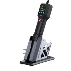 FNIRSI SAG 55 käsikäyttöinen kuumailmapistooli 550W PID säätö 100 450 C 20 tasoinen ilmavirtaus