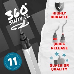 Jäysteenpoistotyökalu 10 vaihtoterää BS1010/BS1018 metallille PVC-putkille kuparille 3D-tulostetuille reunoille