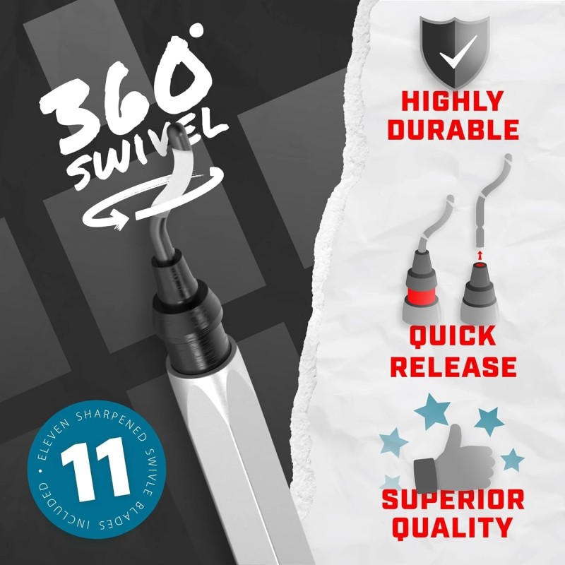 Jäysteenpoistotyökalu 10 vaihtoterää BS1010/BS1018 metallille PVC-putkille kuparille 3D-tulostetuille reunoille