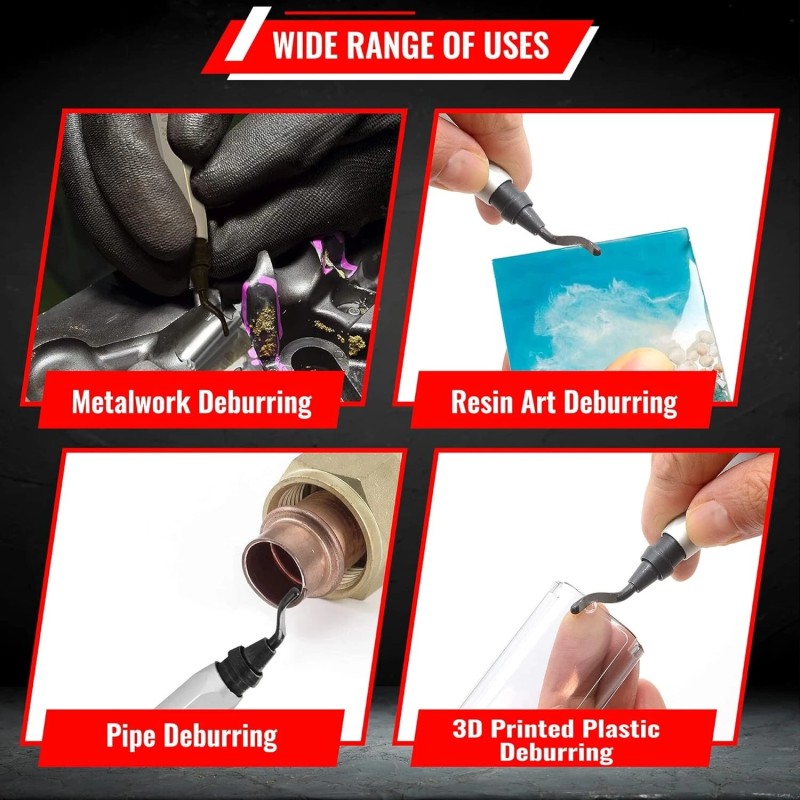 Jäysteenpoistotyökalu 10 vaihtoterää BS1010/BS1018 metallille PVC-putkille kuparille 3D-tulostetuille reunoille