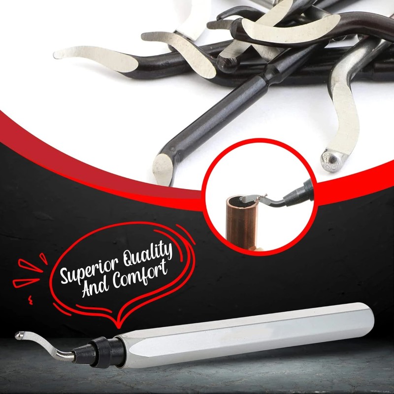 Jäysteenpoistotyökalu 10 vaihtoterää BS1010/BS1018 metallille PVC-putkille kuparille 3D-tulostetuille reunoille