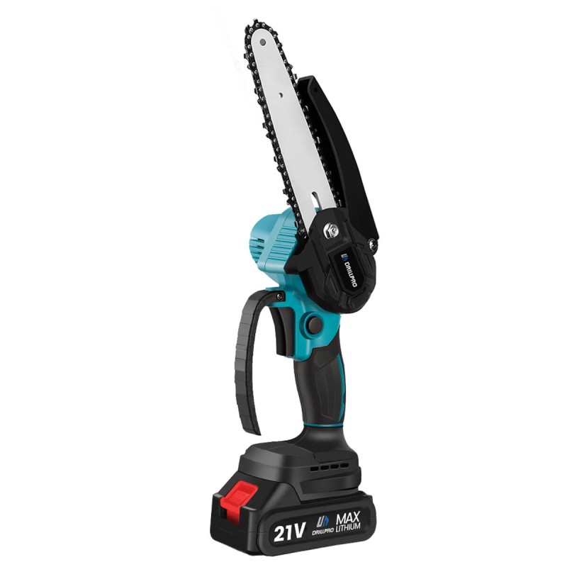Drillpro harjaton 21V 6 tuuman sähkömoottorisaha puun sahaamiseen ja karsintaan