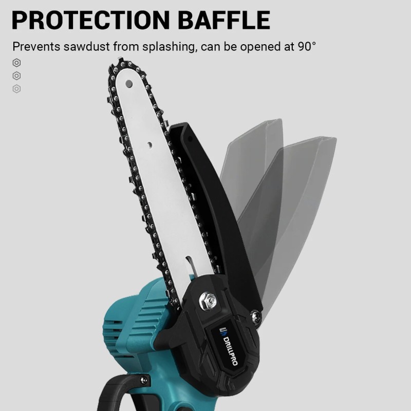 Drillpro harjaton 21V 6-tuuman sähkömoottorisaha puun sahaamiseen ja karsintaan