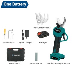 Drillpro 24 V langattomat akkukäyttöiset oksasakset 750 W 7500 mAh 30 mm lisäteräsarjat