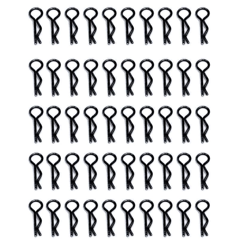 Universaaleja 100 kpl R-tyypin klipsejä 1:10 1:12 RC-autoille Redcat HPI Himoto HSP Exceed