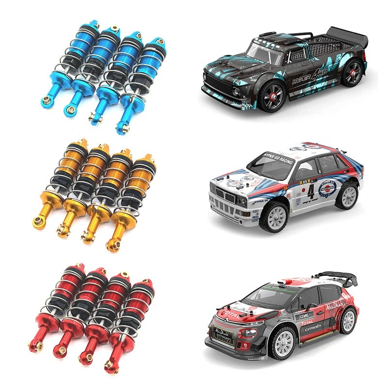 Metalliset parannetut öljyiskunvaimentimet 4 kpl MJX 1 14 14301 14302 14303 radio ohjattuihin autoihin