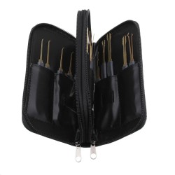 DANIU 24-osainen läpinäkyvä lukkoharjoitussetti harjoituslukkoilla ja työkalusarjalla