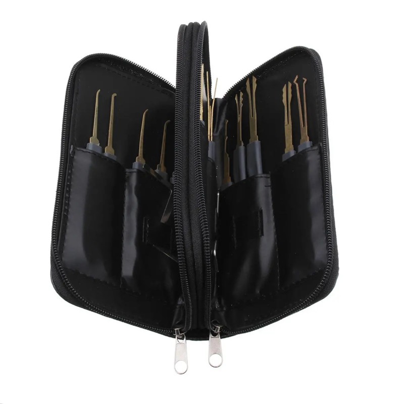 DANIU 24-osainen läpinäkyvä lukkoharjoitussetti harjoituslukkoilla ja työkalusarjalla