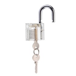 DANIU 24-osainen läpinäkyvä lukkoharjoitussetti harjoituslukkoilla ja työkalusarjalla