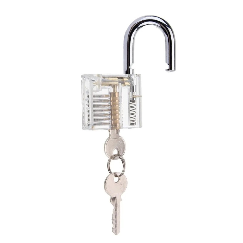 DANIU 24-osainen läpinäkyvä lukkoharjoitussetti harjoituslukkoilla ja työkalusarjalla