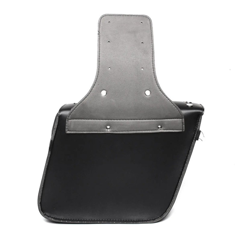 Moottoripyörän mustat sivusatulalaukut vasen ja oikea työkalutaskuilla