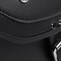 Moottoripyörän PU-nahkaiset mustat sivusatulalaukut Sportster XL883 1200 yhteensopivat