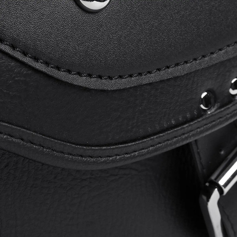 Moottoripyörän PU-nahkaiset mustat sivusatulalaukut Sportster XL883 1200 yhteensopivat