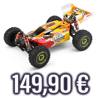 Wltoys 144010 harjaton 1/14 2,4 GHz neliveto radio-ohjattava kilpa-auto 75 km/h