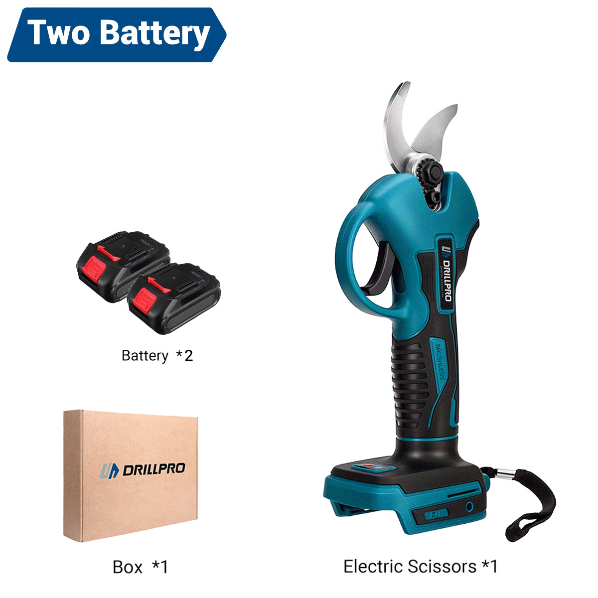 Sähköinen oksaleikkuri säilytyslaatikossa